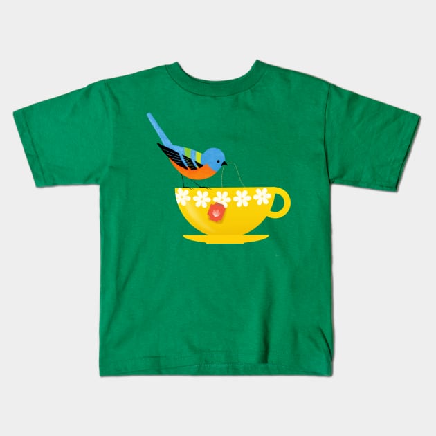 Put the Kettle On Kids T-Shirt by LittleBunnySunshine